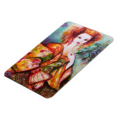 MAGNET FLEXIBLE FEMME ROMANTIQUE AVEC PEACOCK FEACOCK (Côté Gauche)