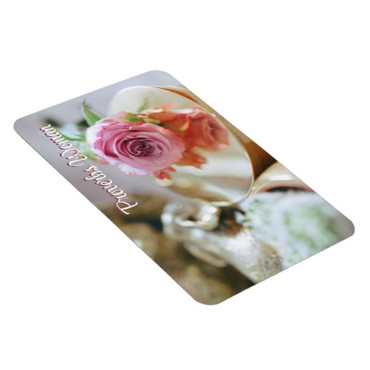 Magnet Flexible Femme Rose chrétienne et proverbe (Côté Droit)