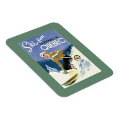 Magnet Flexible Femme Skiing - Poster anglais et français (Côté Droit)