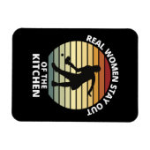 Magnet Flexible Femmes de pickleball drôle vintage (Horizontal)