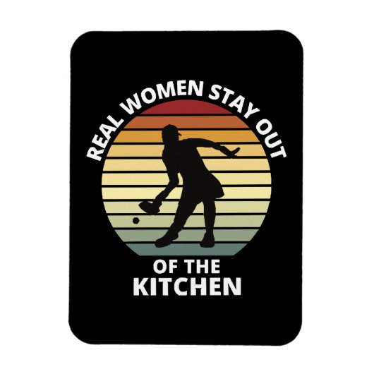 Magnet Flexible Femmes de pickleball drôle vintage (Vertical)