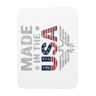 Magnet Flexible Femmes et hommes du 4 juillet Drapeau américain pa