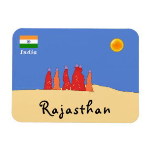 Magnet Flexible Femmes transportant de l'eau dans le désert de Tha