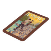 Magnet Flexible Femmes Voler PêcheIdahoVintage Affiche de voyage (Côté Gauche)