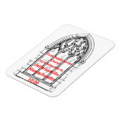 Magnet Flexible Fenêtre de l'église avec détails de l'église - Per (Côté Gauche)