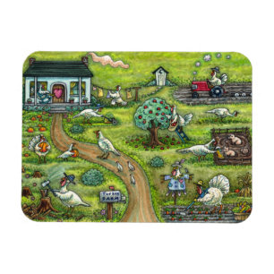 MAGNET FLEXIBLE FERME DE TURQUIE, PAYS HUMOUR MERCI AUX OISEAUX