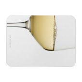 Magnet Flexible Fermer le verre de vin blanc sur blanc (Horizontal)