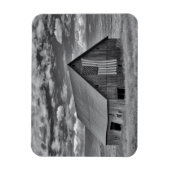 Magnet Flexible Fermes | BW American Flag Barn Scene (Vertical)