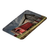 Magnet Flexible Fermes | Grange en bois rouge dans le Michigan (Côté Gauche)