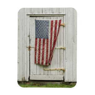 Magnet Flexible Fermes Porte Blanche Avec Drapeau Américain