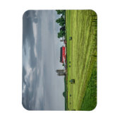 Magnet Flexible Fermes | Red Barn & Silo au printemps (Vertical)