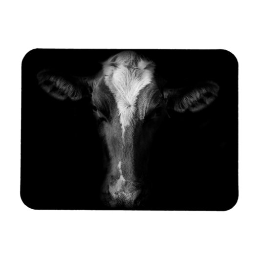 Magnet Flexible Fermes | Tête de vache B&W (Horizontal)