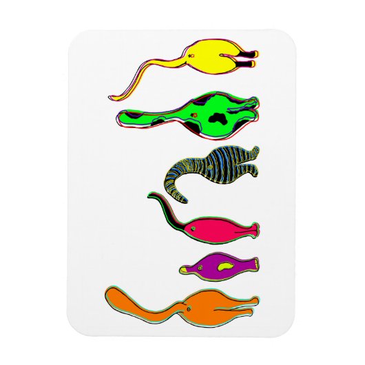 Magnet Flexible Fesses de chats colorés (Vertical)