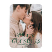 Magnet Flexible Festin Elegance Green Joyeux Noël Photo (Vertical)