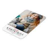 Magnet Flexible Festive Foliage Joyeux Noël Floral Salutation (Côté Gauche)