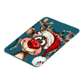 Magnet Flexible Festive Reindeer Christmas Shower Curtain (Côté Gauche)