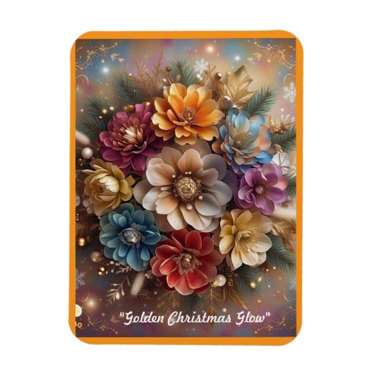 Magnet Flexible "Festive Winter Blooms" (Vertical)