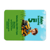 Magnet Flexible Fête d'anniversaire de la tondeuse de pelouse (Horizontal)