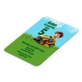 Magnet Flexible Fête d'anniversaire de la tondeuse de pelouse (Côté Gauche)