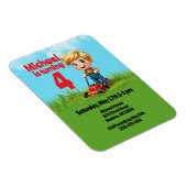 Magnet Flexible Fête d'anniversaire de Lawn Mower (Côté Droit)