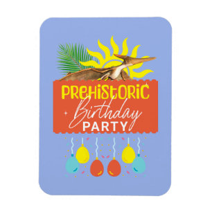 Magnet Flexible Fête d'anniversaire préhistorique Ptérodactyle