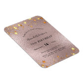 Magnet Flexible fête d'anniversaire rose or rose foil étoiles mode (Côté Droit)