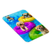Magnet Flexible Fête de chien à la piscine (Côté Droit)