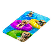 Magnet Flexible Fête de chien à la piscine (Côté Gauche)