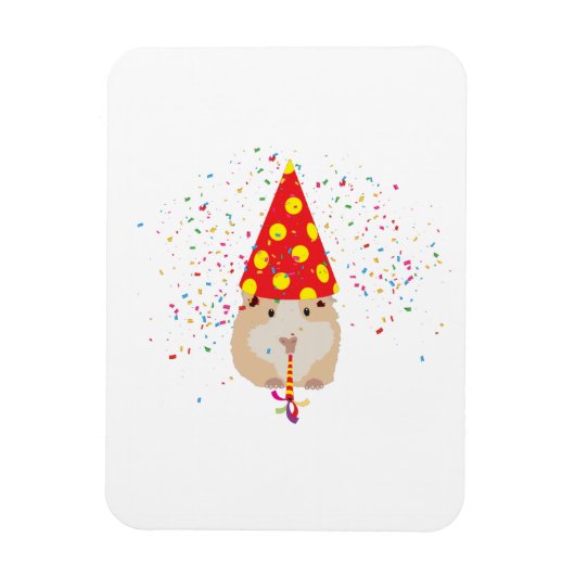 Magnet Flexible Fête de hamster - Animaux ayant une fête (Vertical)