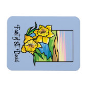 Magnet Flexible Fête de la Saint-David Jonquilles (Horizontal)