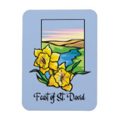 Magnet Flexible Fête de la Saint-David Jonquilles (Vertical)