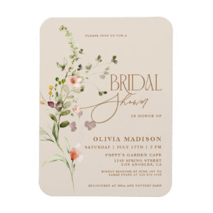 Magnet Flexible Fête de mariage bohème avec un jardin fleuri et éc