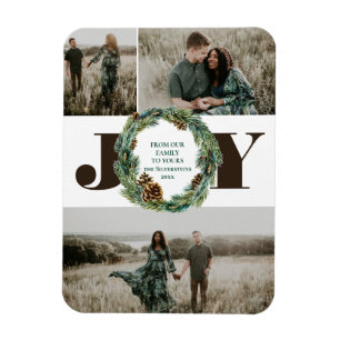 Magnet Flexible Fête de Noël Acorn Wreath