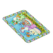 MAGNET FLEXIBLE FÊTE DE POULE PONDEUSE, AMIS À PLUMES DE CAMPAGNE  (Côté Droit)