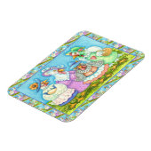 Magnet Flexible FÊTE DE POULETTE, AMIS À PLUMES DE CAMPAGNE Drôle (Côté Gauche)