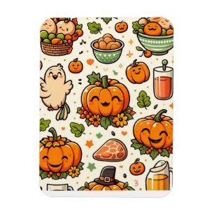 Magnet Flexible fête de Thanksgiving en famille