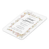 Magnet Flexible Fête des mariées des fleurs d'aquarelle crème et b (Côté Gauche)