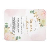 Magnet Flexible Fête des mariées fleurs rose pâle invitation (Horizontal)