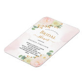 Magnet Flexible Fête des mariées fleurs rose pâle invitation (Côté Gauche)