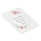 Magnet Flexible Fête des mariées florale géométrique rose or (Côté Droit)
