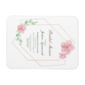 Magnet Flexible Fête des mariées florale géométrique rose or (Horizontal)
