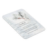 Magnet Flexible Fête des mariées Rustique blanche de pin d'hiver (Côté Droit)