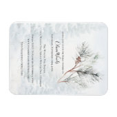 Magnet Flexible Fête des mariées Rustique blanche de pin d'hiver (Horizontal)