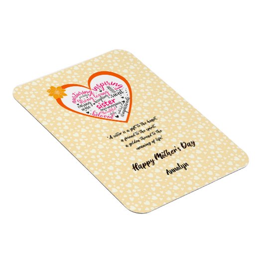 Magnet Flexible Fête des mères soeurs (Côté Droit)