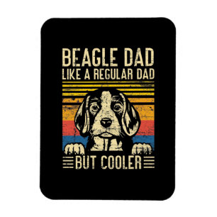 Magnet Flexible Fête des pères Beagle Chien Papa