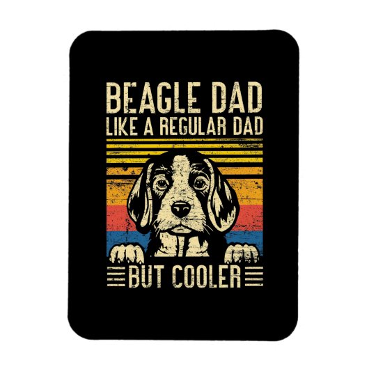 Magnet Flexible Fête des pères | Beagle Chien Papa (Vertical)
