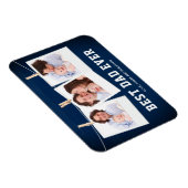 Magnet Flexible Fête des pères | Collage photo Best Dad Ever 3 (Côté Droit)