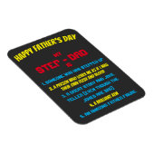 Magnet Flexible Fête des pères Étape papa Citation (Côté Droit)