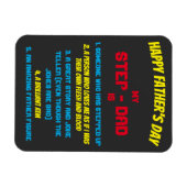 Magnet Flexible Fête des pères Étape papa Citation (Horizontal)
