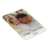 Magnet Flexible fête des pères heureuse, photo de vacances chic (Côté Droit)